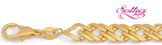 Cadena Tejido Eslabones Cubanos Gold
