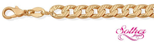 Cadena Tejido Cubano Gold extra gruesa