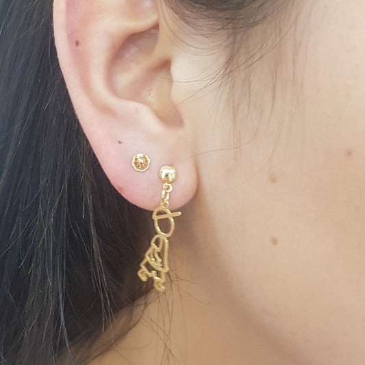 Pendientes Niño Adolescente Filigrana Gold