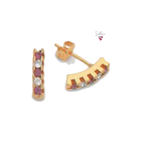 Pendiente Berth con Circonitas Gold.