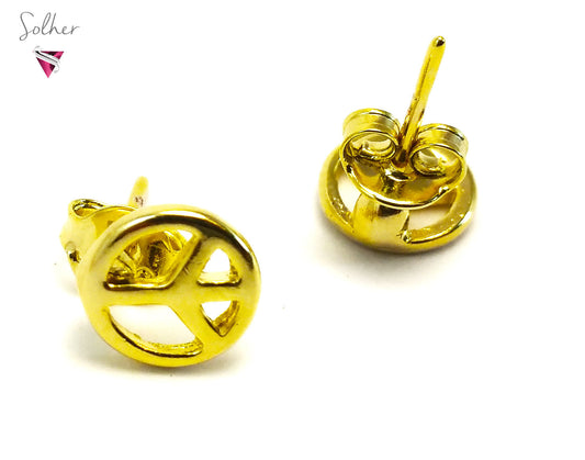 Pendiente Símbolo de la Paz Gold.