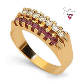 Anillo Circonitas Finas Gold