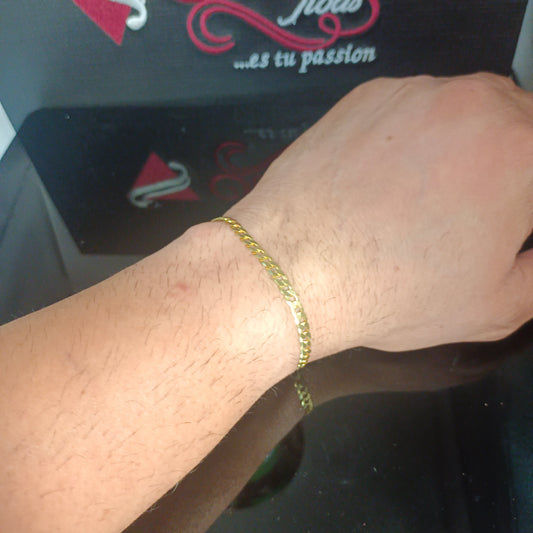 Pulsera Tejido Cubano Silver and Gold.