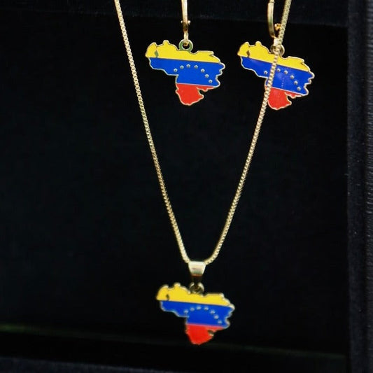 Gargantilla Mapa Venezuela Gold. T:M
