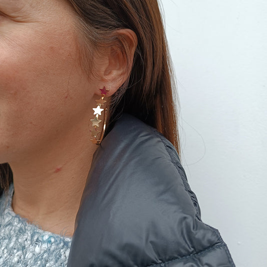 Argollas Estrella Gold Soy visionaria