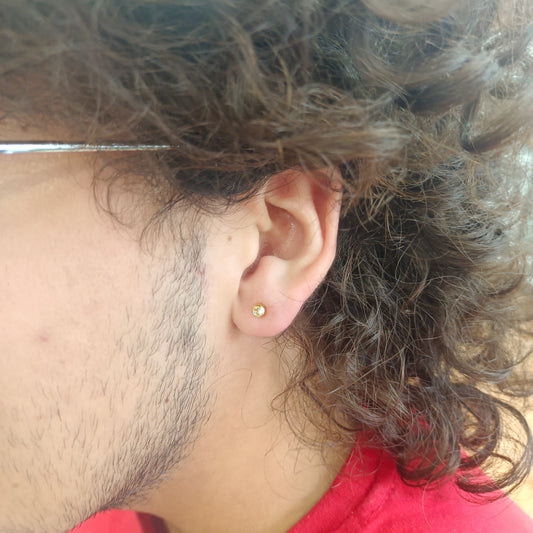 Pendientes para perforación Circón Gold.