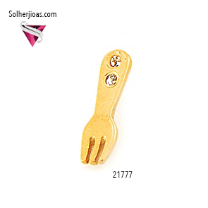 Pendientes Tenedor  Mini con Circonitas