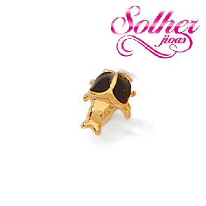 Pendientes  Mariquita  Mini con Esmaltado Rojo Gold.