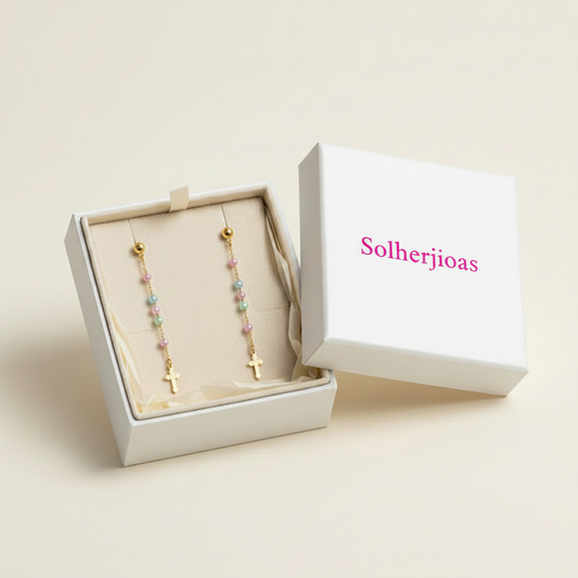 Pendientes Rosario Perla  Gold.