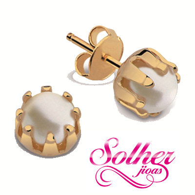 Pendiente Cory Perla Gold