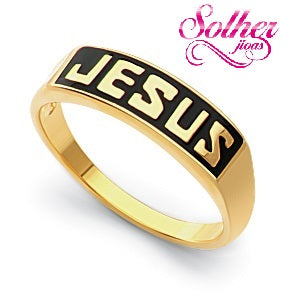 Anillo Jesus  Gold