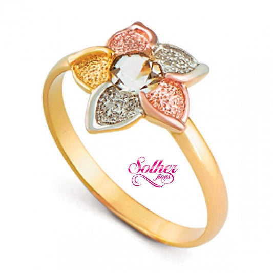Anillo  Flor Tres   Gold