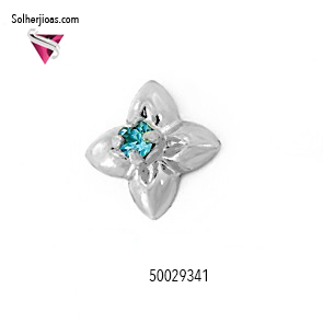 Pendientes Estrella Mini con Circonita de colores  Plata