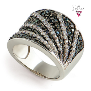 Anillo  Li Black Plata.