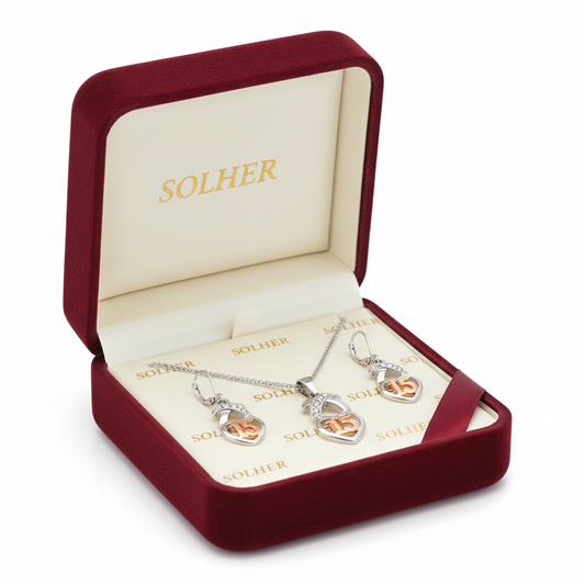 Conjunto Cor quince Lazos de Amor Plata
