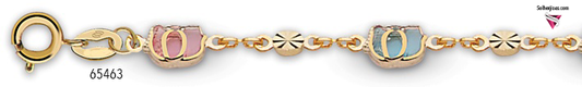 Pulsera Elegns con Cristales Austriacos  B.Oro