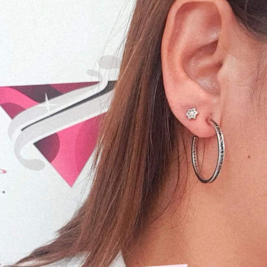 Argollas Onix  Plata  Circonitas