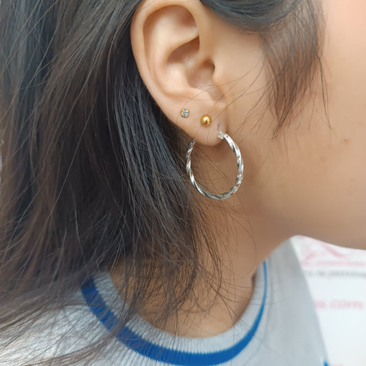 Argollas Trenzadas plata T.L