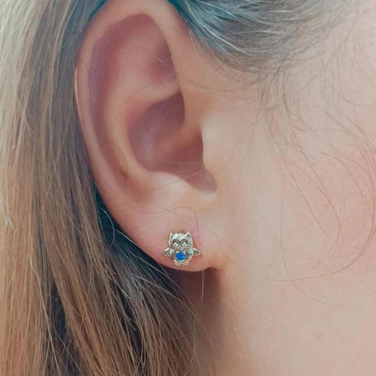 Pendientes  Búho 🦉 con Circonitas .