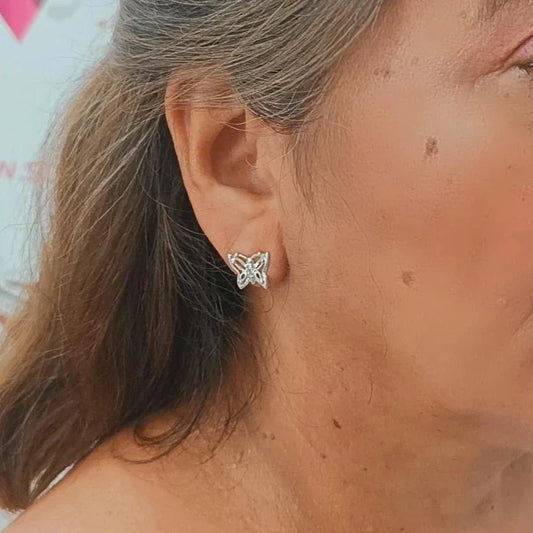 Pendientes    Mariposa 🦋 con circonitas fina Plata