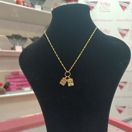 Cadena y Colgante Derecho Gold