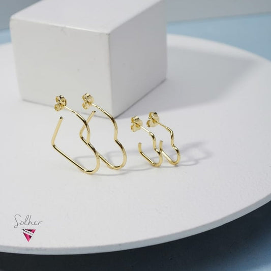 Conjunto de dos Argollas Corazon.