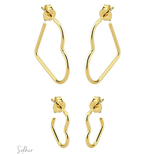 Conjunto de dos Argollas Corazon.