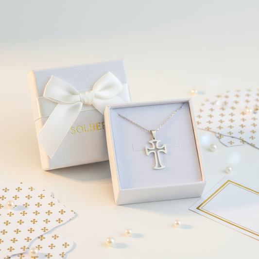 Colgante Cruz con Cadena ⛓️Plata.