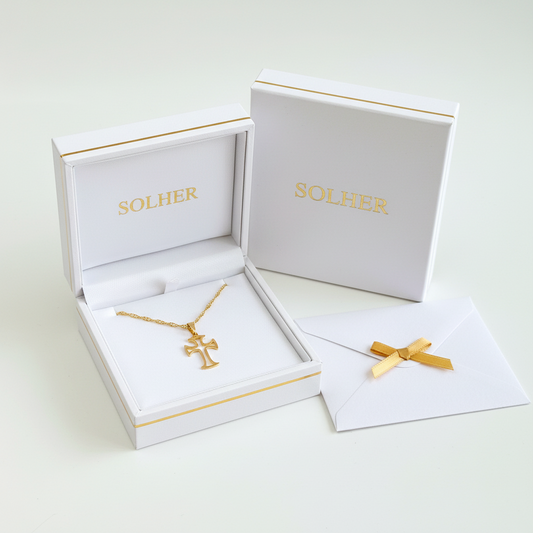 Colgante Cruz Gold con cadena ⛓️
