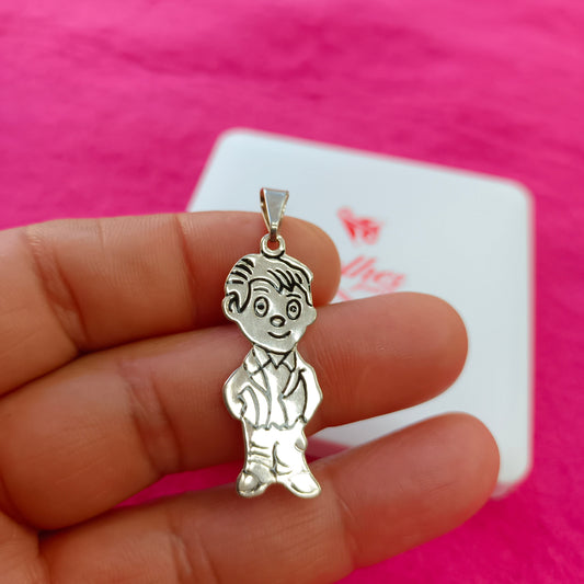 Colgante Niño Plata Personalizado.