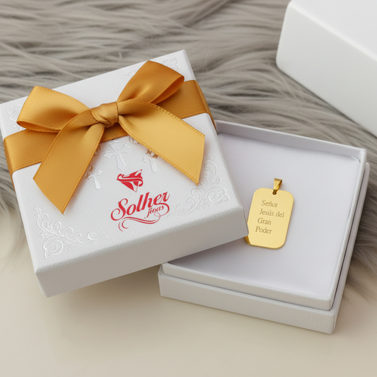 Colgante Placa Rectangular Personalizado Gold T M