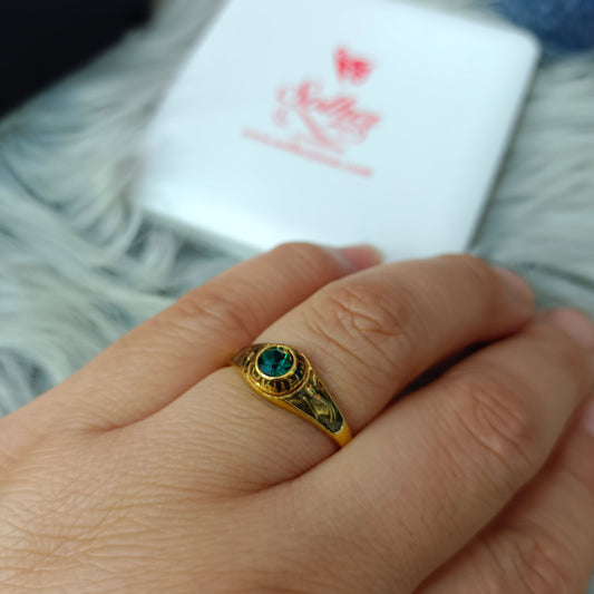 Anillo Turmalina Verde Gold.