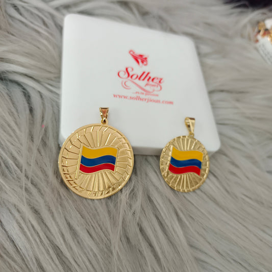 Colgante Colombia 🇨🇴 Mi Tierra Querida M Gold.