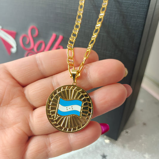 Cadena con Colgante Medalla 🏅 Honduras L Gold