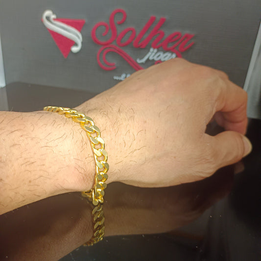 Pulsera  Tejido Cubano Silver and Gold. Grosor. 9