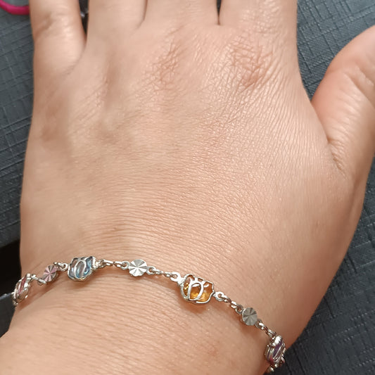 Pulsera Elegns con Cristales Austriacos  Plata