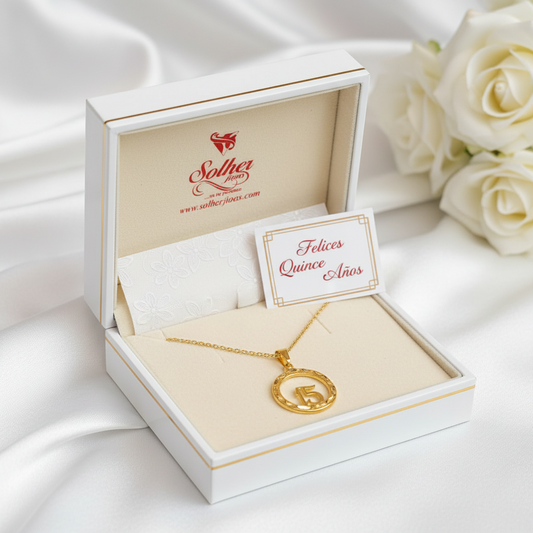 Cadena con Colgante  Quince  Aro Gold.-