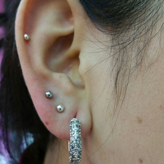 Pendientes Balín Nº. 2 Plata