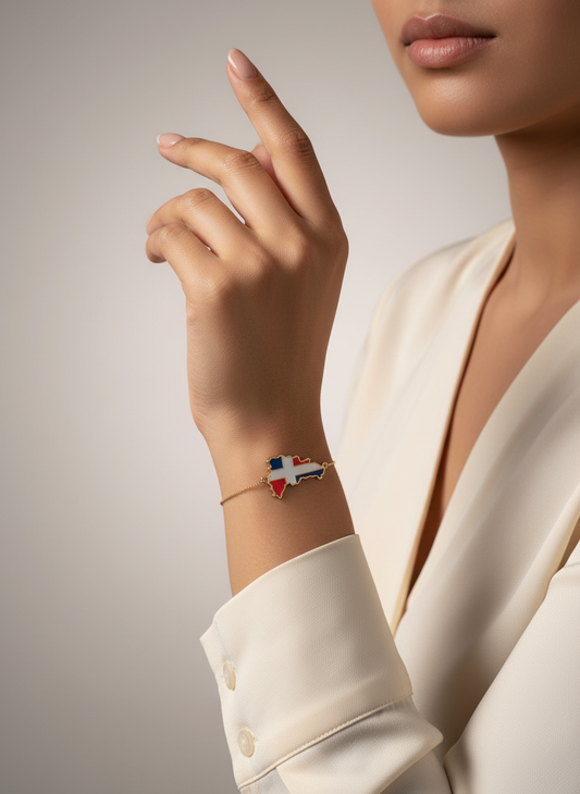 Pulsera Republica Dominicana Gold.