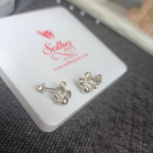 Pendientes 🐕 Perro plata