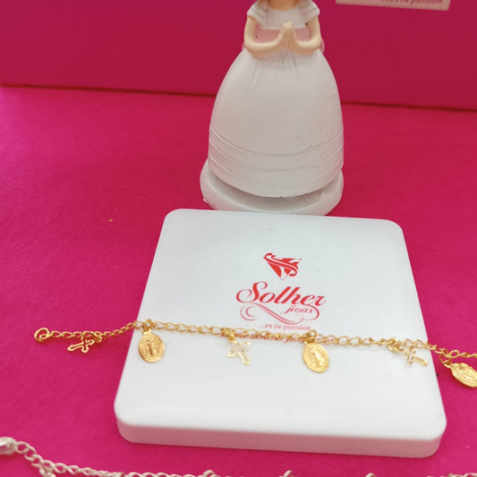 Pulsera Primera Comunión Gold.